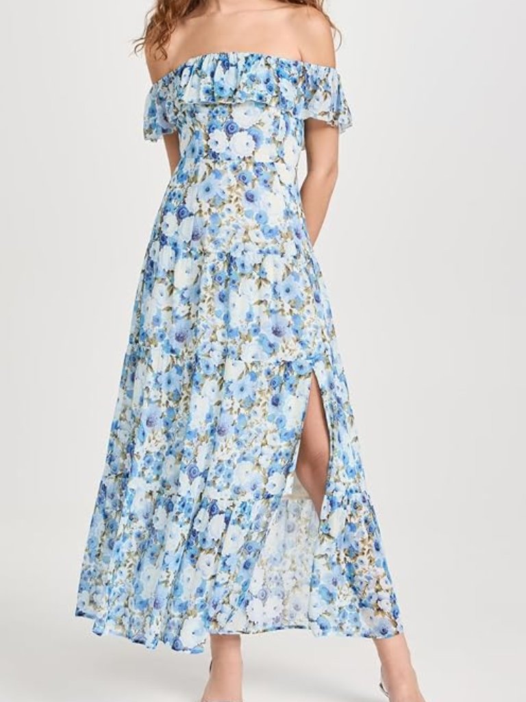 Paige Carmelia Silk Chiffon Maxi Dress Size 2 Romantic Floral